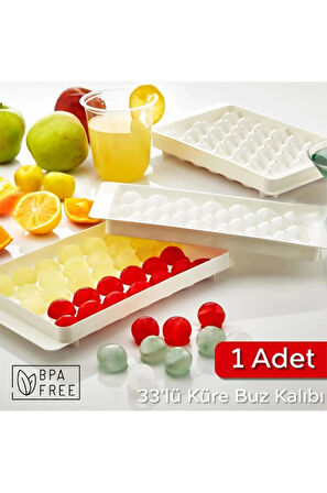 33'lü Küre Buz Kalıbı | Bpa Free - 1 Adet Buzluk