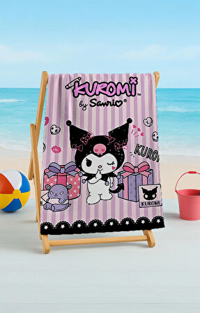 Kuromi Plaj Havlusu – Tatlı Kuromi ile Renkli Plaj Keyfi