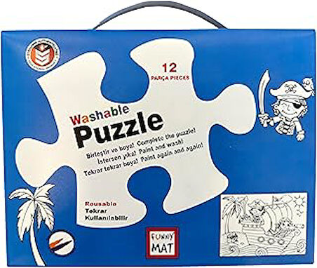Akademi Funny Mat Washable Puzzle Korsan Adası Paket