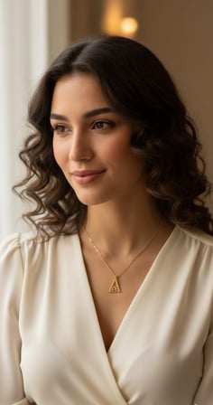 925 Ayar Papatya Silver çift harf kolye.rose.gold.rodaj