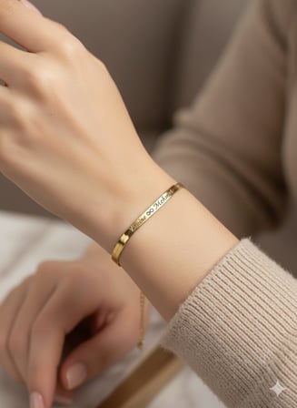 925 Ayar Özel İsimli İtalyan Yassı Zincir Bileklik.rose.gold.rodaj Yassı