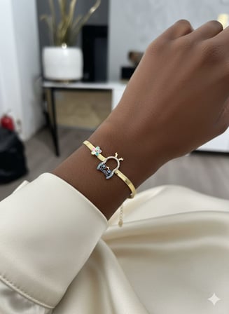 925 Ayar İtalyan Yassı Zincir Baykuş Bileklik.rose.gold.rodaj