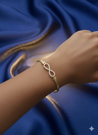 925 Ayar Sonsuzluk İtalyan Zincir Bileklik.rose.gold.rodaj