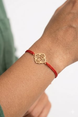 925 Ayar Gümüş Kırmızı İpli Kök Çakra Makrome Beraberlik Bileklik.rose.gold.rodaj