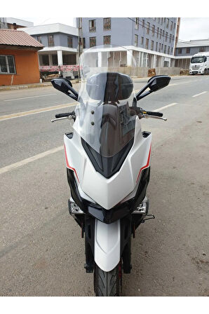 Kymco Xciting VS 400 Ön cam 2023 2024 Model Yılı 66cm Şeffaf Renk 4mm Uzun Geniş Cam