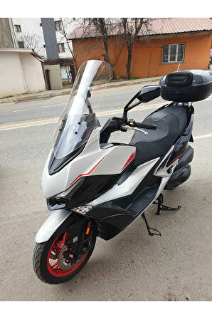Kymco Xciting VS 400 Ön cam 2023 2024 Model Yılı 66cm Şeffaf Renk 4mm Uzun Geniş Cam