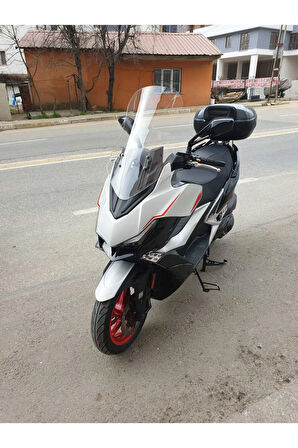 Kymco Xciting VS 400 Ön cam 2023 2024 Model Yılı 66cm Şeffaf Renk 4mm Uzun Geniş Cam