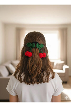 Örgü Figürlü El Yapımı Kız Çocuk Sevimli Saç Tokası