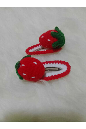 Örgü Figürlü El Yapımı Kız Çocuk Sevimli Saç Tokası