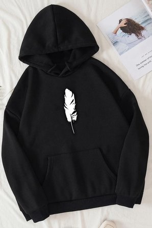 Unisex Tüy Baskılı Sweatshirt