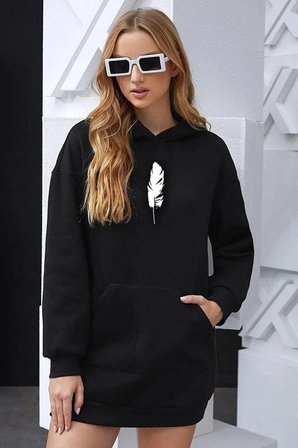 Unisex Tüy Baskılı Sweatshirt