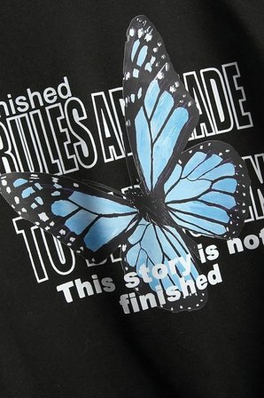 Butterfly Baskılı Sweatshirt