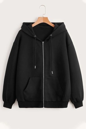 Fermuar Kapüşonlu Sweatshirt