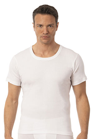 Özkan 0059 6'lı Paket Erkek %100 Pamuklu Süprem Kumaş Açık Yaka Yarım Kol Atlet Fanila