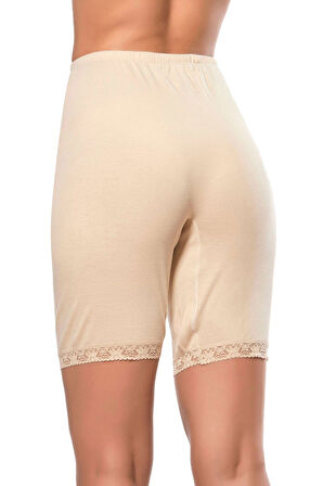 Özkan 0114 6'lı Paket Kadın Pamuklu Ağlı Model Ribana Esnek Rahat Kalıp Yumuşak Paçalı Diz Üstü Kısa Tayt