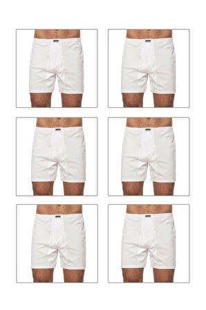 Özkan 0118 6'lı Paket  Erkek Pamuklu Ribana Paçalı Don 