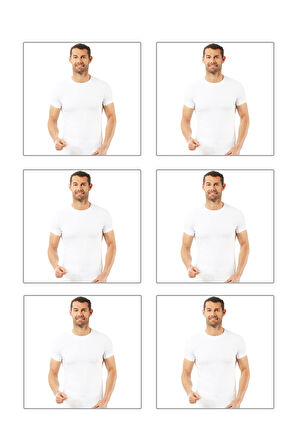 Özkan 0265 6'lı Paket  Erkek Pamuklu Kapalı Sıfır Yaka Yarım Kol Fanila Tişört