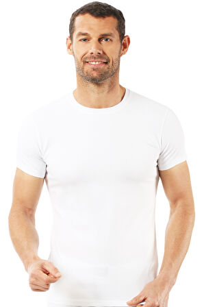 Özkan 0265 6'lı Paket  Erkek Pamuklu Kapalı Sıfır Yaka Yarım Kol Fanila Tişört