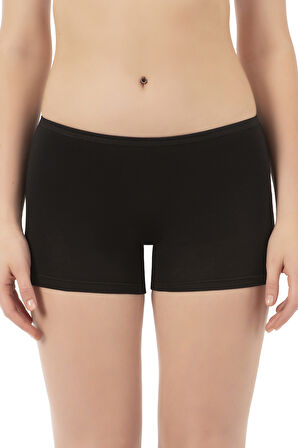 Özkan 0412 3'lü Paket Kadın Likralı %95 Pamuklu Süprem Esnek Rahat Boxer Şort Tayt