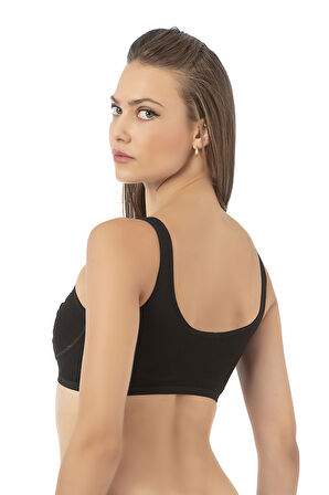 Özkan 0564 3'lü Paket Kadın Pamuklu Ribana Boş Kap Desteksiz Telsiz Balensiz Kalın Askılı Yarım Atlet Sütyen