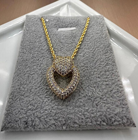 💛 Aşkın Işıltısı: 14 Ayar Altın Kaplama Kalp Kolye