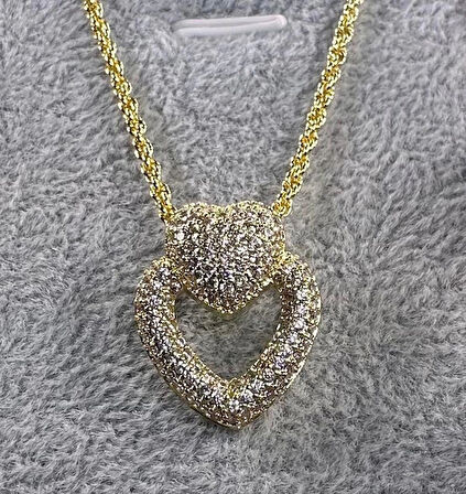 💛 Aşkın Işıltısı: 14 Ayar Altın Kaplama Kalp Kolye