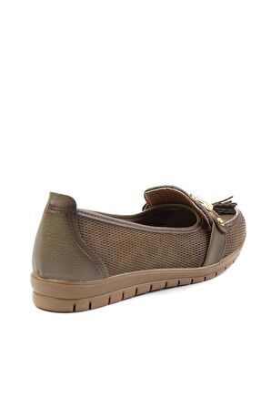 Bambi Vizon  Kadın Loafer Ayakkabi K01590010909