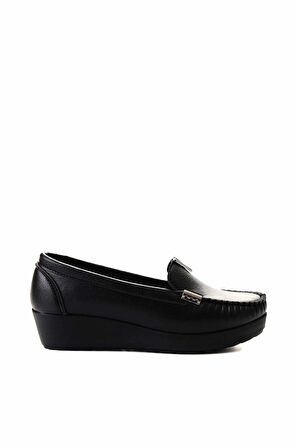Bambi Siyah  Kadın Loafer Ayakkabi K01797002009