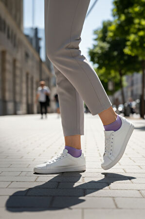 Nisanca %100 Pamuk Birinci Kalite Penye Çorap Seti -Kadın 5'li Patik Çorap Seti