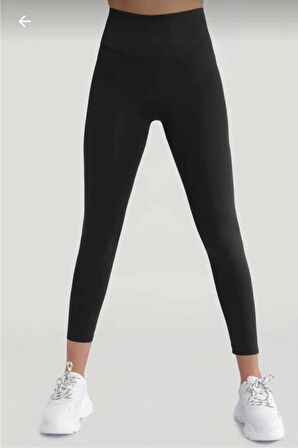 Kadın Siyah Yüksek Bel Toparlayıcı Tayt