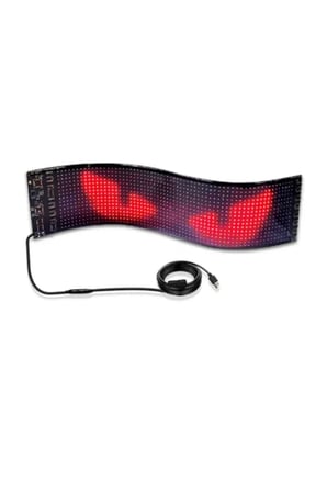 4 Adet Kişiselleştirilebilir LED Araç Ekranı – 2121 RGB Noktalı Panel, Esnek USB Taşınabilir Display, Uygulama Kontrollü Animasyon