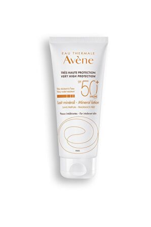 Avene Lait Mineral 50+ Faktör Toleranssız Ciltler İçin Renksiz Güneş Koruyucu Losyon 100 ml