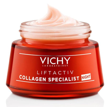 Vichy Liftactiv Collagen Specialist Yaşlanma Karşıtı Kolajen 30 Yaş + Gece Yüz ve Boyun Kremi 50 ml 