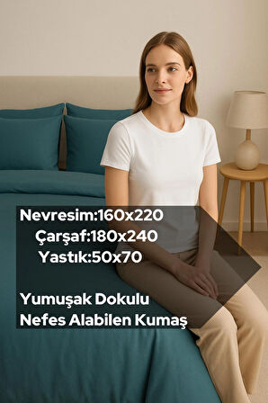 Pamuklu Tek Kişilik Çarşaflı Nevresim Takımı Yumuşak Doku