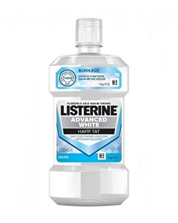 Listerine Advanced White Hafif Tat 250 Ml