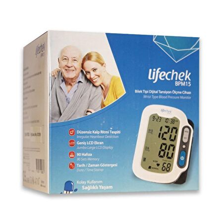 Lifechek BPM15 Dijital Bilekten Ölçer Tansiyon Aleti