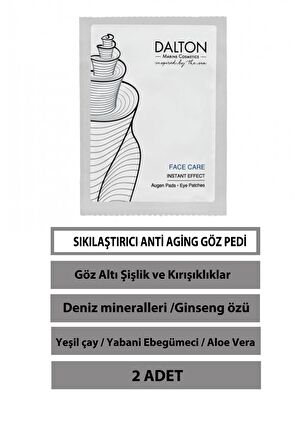 Anti Aging Yaşlanma Karşıtı Bitki Özleri-Vitaminli Hyalüronik Asit Tüm Yaşlar Göz Çevresi Göz Pedi 2 Adet