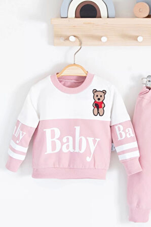 Baby Desenli 2'li % 100 Pamuk Kız Bebek Takımı