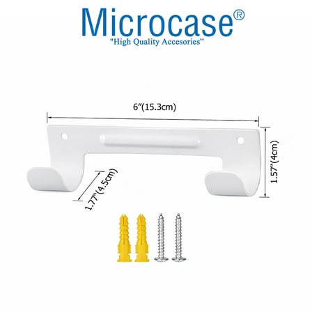 Microcase Duvara Monte Ütü ve Eşya Askılığı 2 Adet AL5441 - BEYAZ