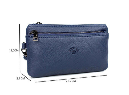 Erkek Lacivert Bileklik Kemerli Ince Portföy El Çantası