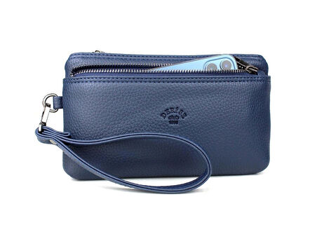 Erkek Lacivert Bileklik Kemerli Ince Portföy El Çantası