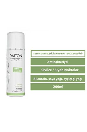 Derma Control Yağlı Cilt için Arındırıcı Yüz Temizleme Sütü 200 ml