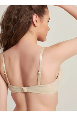 Kadın Ten Pemilo Da 2 Beden Büyüten Destekli Dolgulu Sütyen 7034