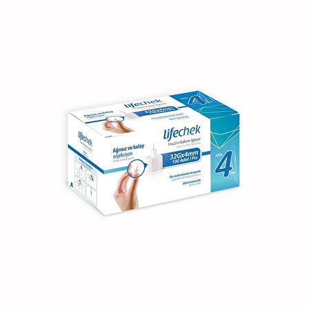 Lifechek Comfort İnsülin Kalem İğnesi 4 Mm (32g ) 100 Adet