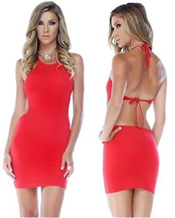 B101285 Özel Kesim Mini Elbise