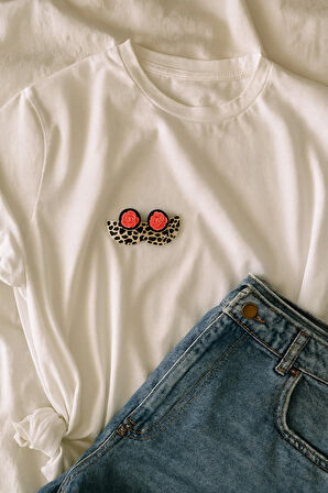 Helia – El Yapımı Leopar Desenli Gül Detaylı Küpe | Lu Atelier