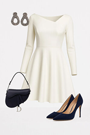 Maréna – Lacivert & Gümüş Dokulu El Yapımı Küpe