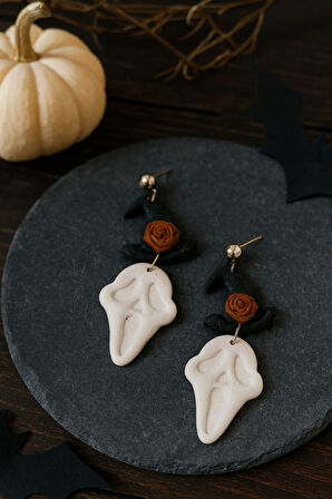 Sweet Howl El Yapımı Polimer Kil Küpe – Halloween Cadılar Bayramı Özel Tasarım