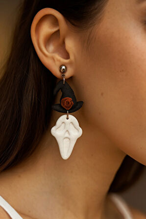 Sweet Howl El Yapımı Polimer Kil Küpe – Halloween Cadılar Bayramı Özel Tasarım