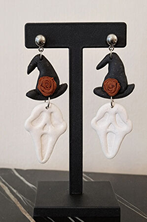 Sweet Howl El Yapımı Polimer Kil Küpe – Halloween Cadılar Bayramı Özel Tasarım